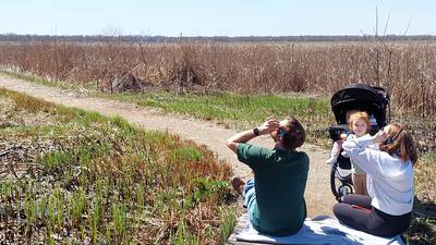 Photos: Eclipse viewers gather at Dixon Waterfowl Refuge outside Hennepin