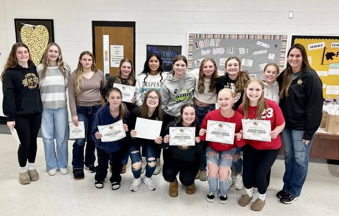 The JV volleyball team was recently recognized at the 2024 Putnam County High School volleyball team awards night.