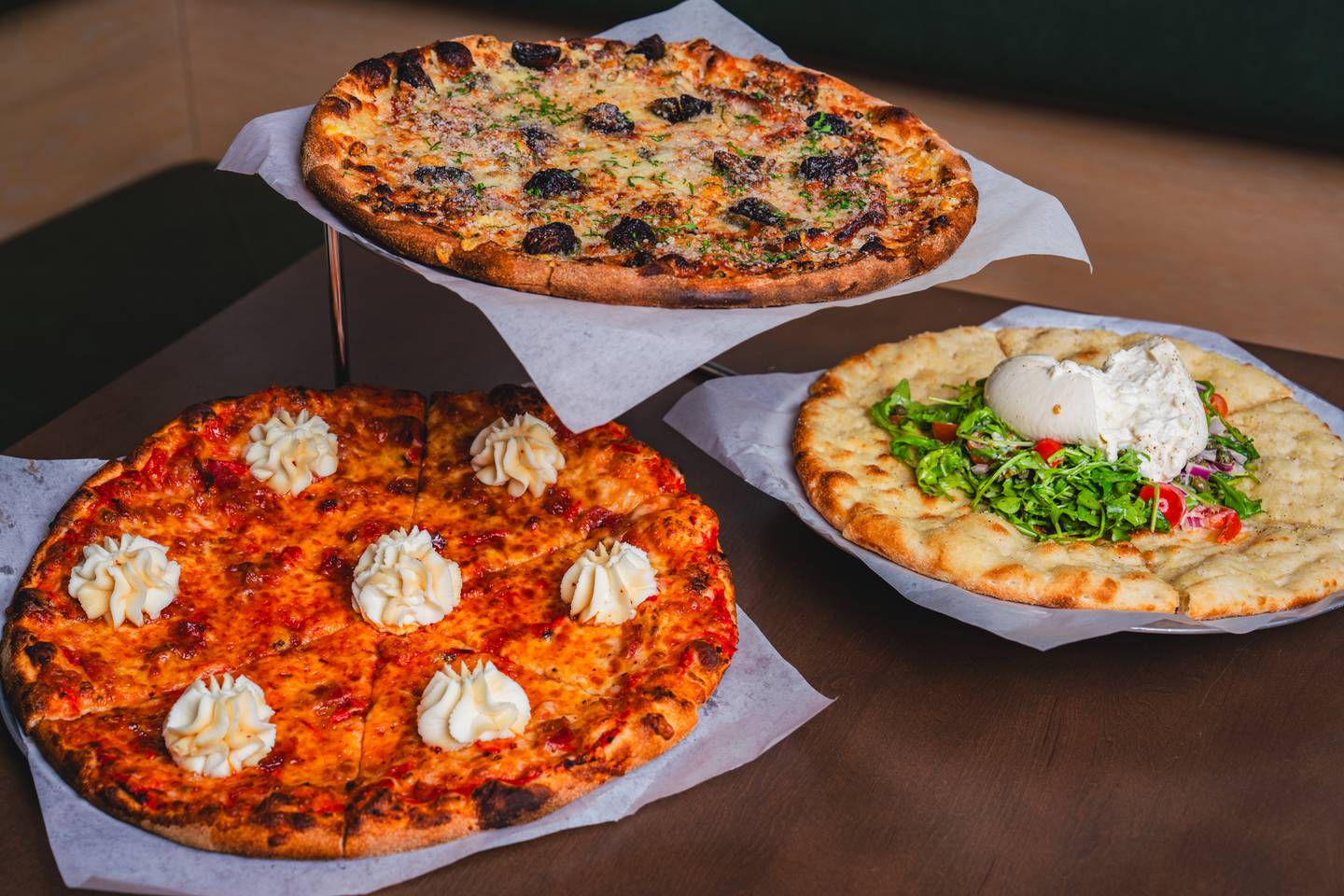 Pizzas at the rebranded Erne's Restaurant and Bar located inside Pickle Haus in Algonquin.