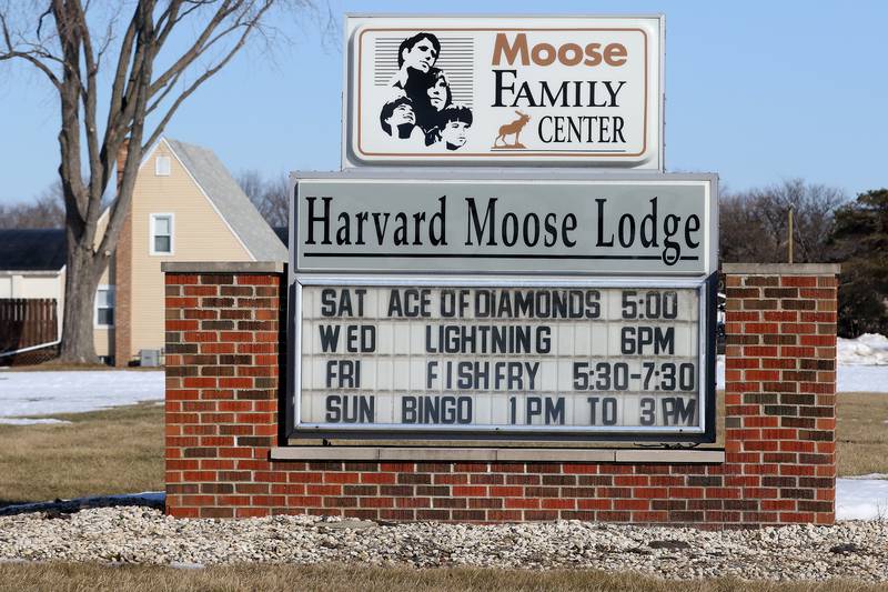 The Harvard Moose Lodge on Friday, March 5, 2021 in Harvard.