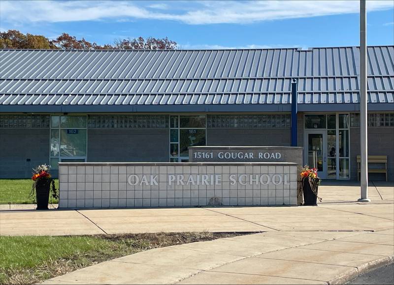 Oak Prairie Junior High ,located in Homer Township, serves sixth, seventh, and eighth-graders  is in Will County School District 92. Seen here on Nov. 2, 2023.