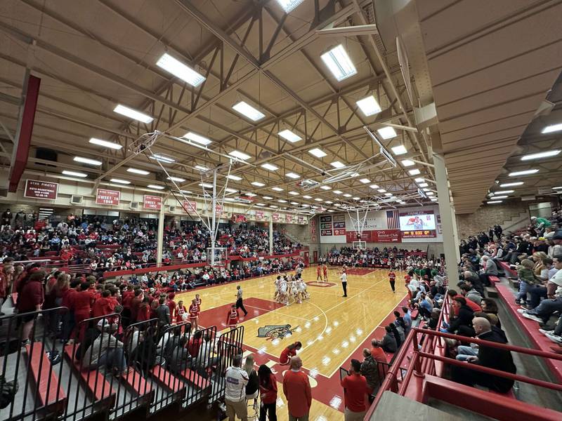 Fans fill Kingman Gym on Friday, Jan. 10, 2024 for the Ottawa vs. L-P rivalry at Ottawa High School