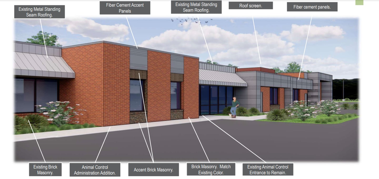 A rendering of architectural changes to the McHenry County Department of Health building located at 100 N. Virginia St., Crystal Lake.