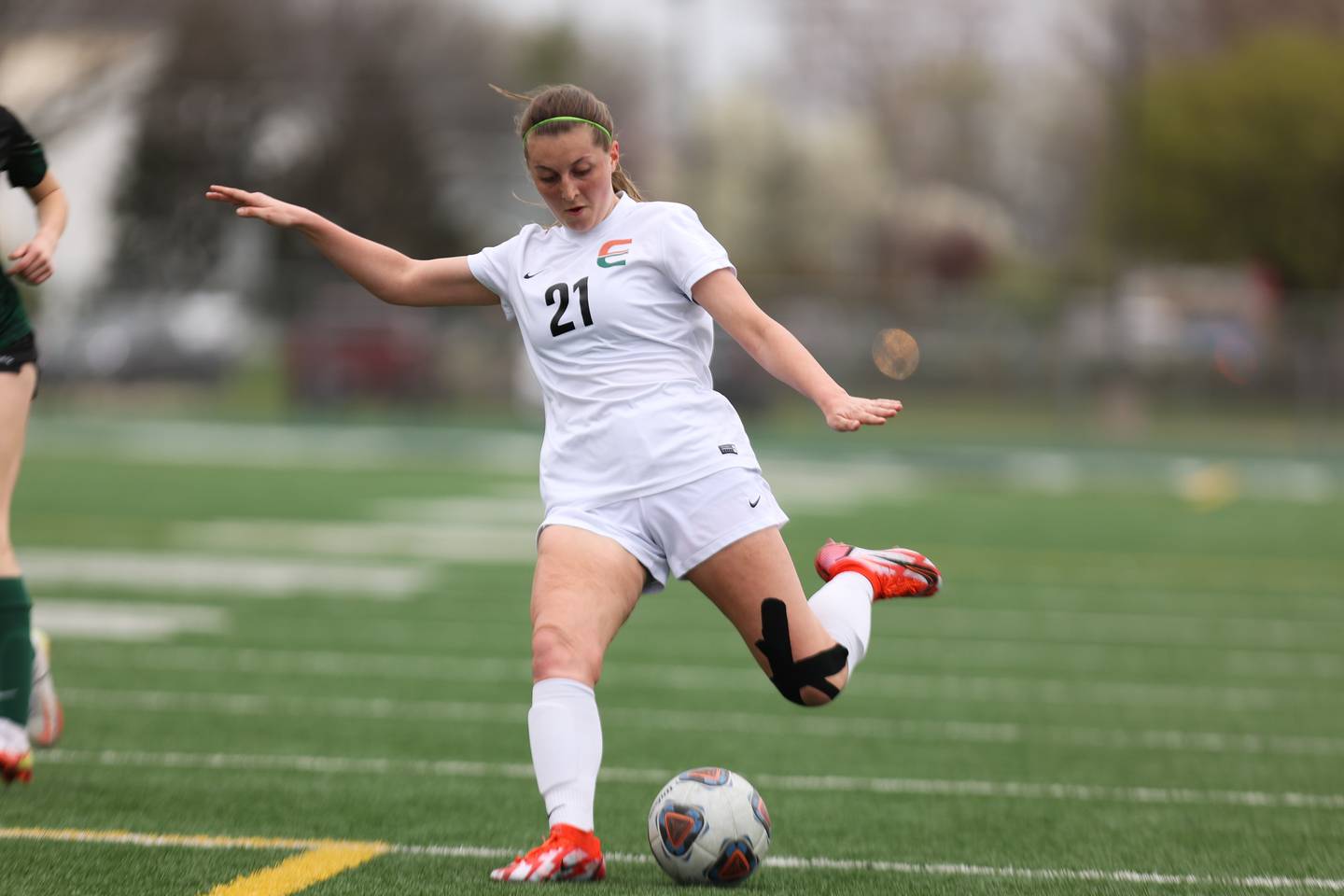 Plainfield East’s Kelli Coughlin takes a shot against Plainfield Central. Friday, April 29, 2022, in Plainfield.