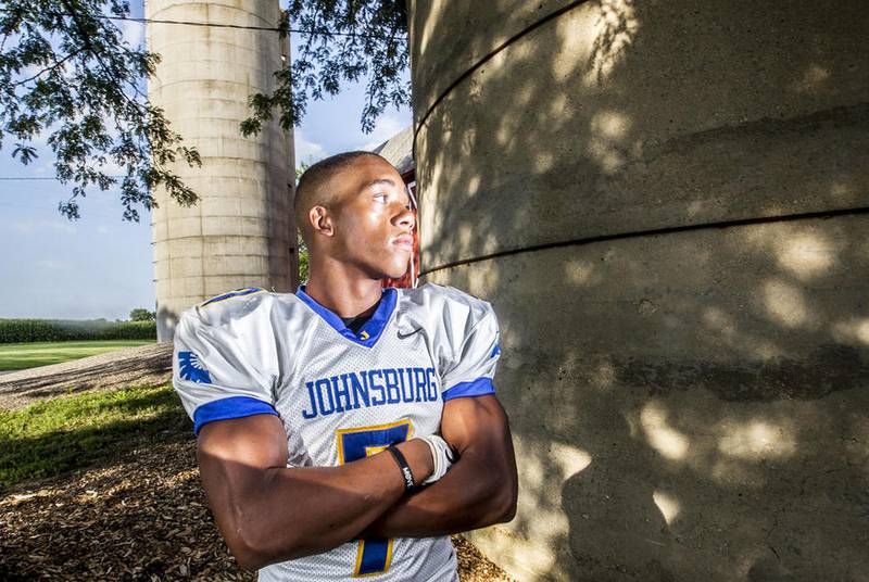 Johnsburg's Alex Peete poses for a portrait Monday, August 8, 2016. Peete is one of the Northwest Herald's Five to Watch this football season.
