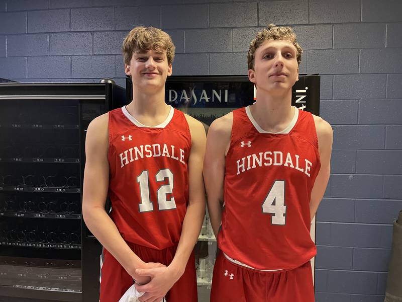 Hinsdale Central’s Ben Oosterbahn and Chase Collignon