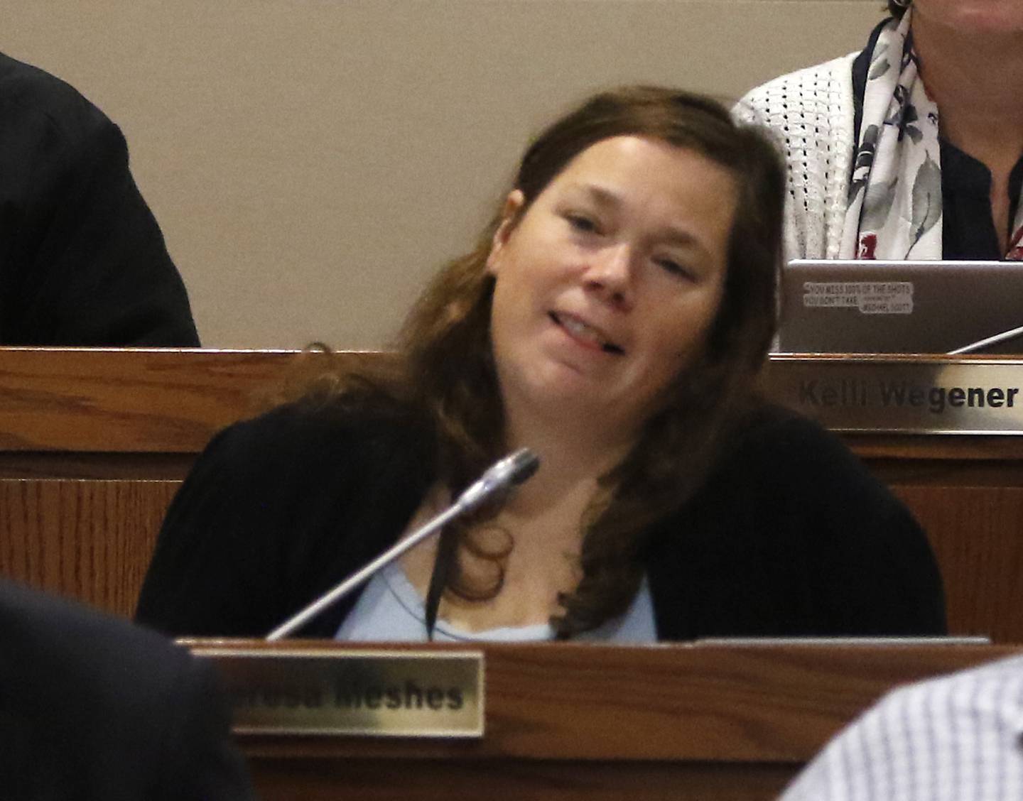 County Board member Theresa Meshes listens during a McHenry County Board Committee of the Whole meeting Thursday, Dec. 15, 2022, in the McHenry County Administration Building in Woodstock.