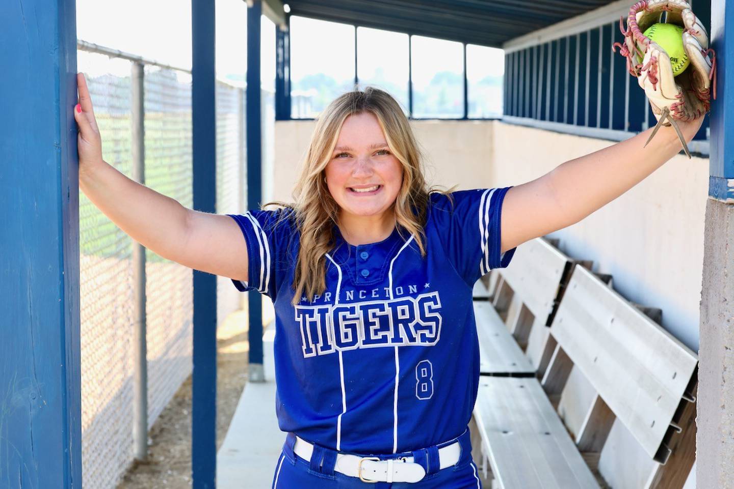 Princeton sophomore slugger Avah Oertel had a record-tying season with 12 home runs and 43 RBIs, batting .473.  The unanimous Three Rivers East selection is the 2025 BCR Softball Player of the Year.