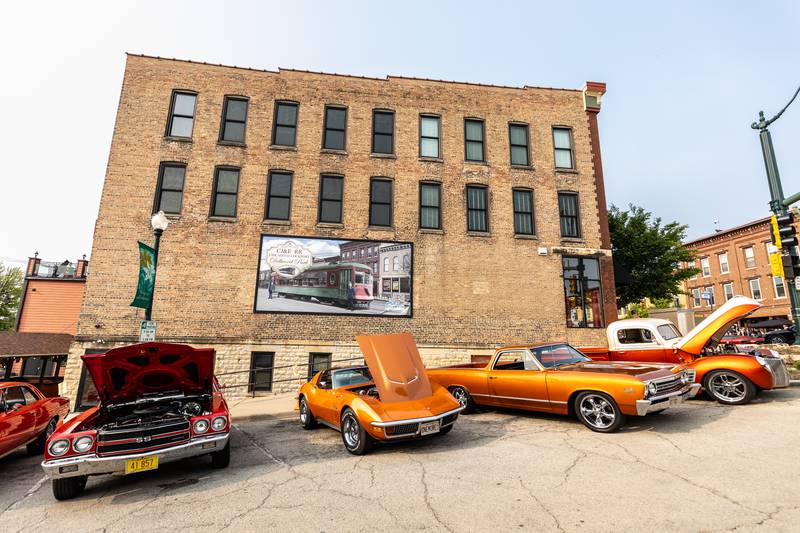 Classic cars line 10th Street during Cruisin' Into Lockport on June 2, 2025.