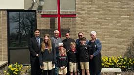 Oglesby Knights of Columbus donates $1,500 to Holy Family School