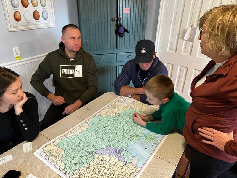 Olesia Avramenko, Vlad Vitomskov, David Summers, Vova Avramenko, and Dawn Summers retrace the Ukrainian family's journey to freedom.