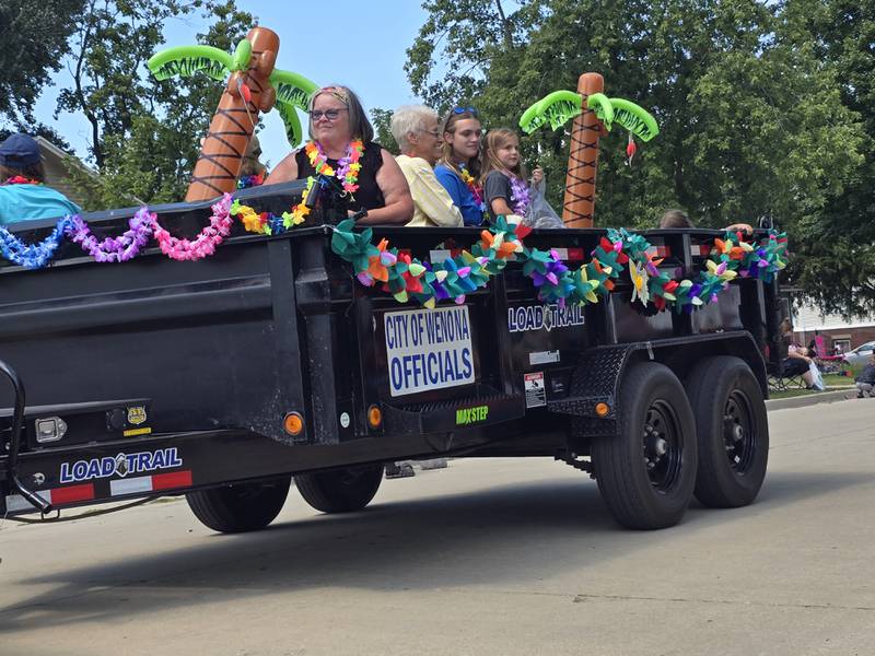 City of Wenona officials ride Sunday, Oct. 11, 2024, in the Wenona Days Grand Parade.