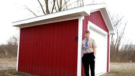 Eagle Scout leads effort to build new shed for Sugar Grove church