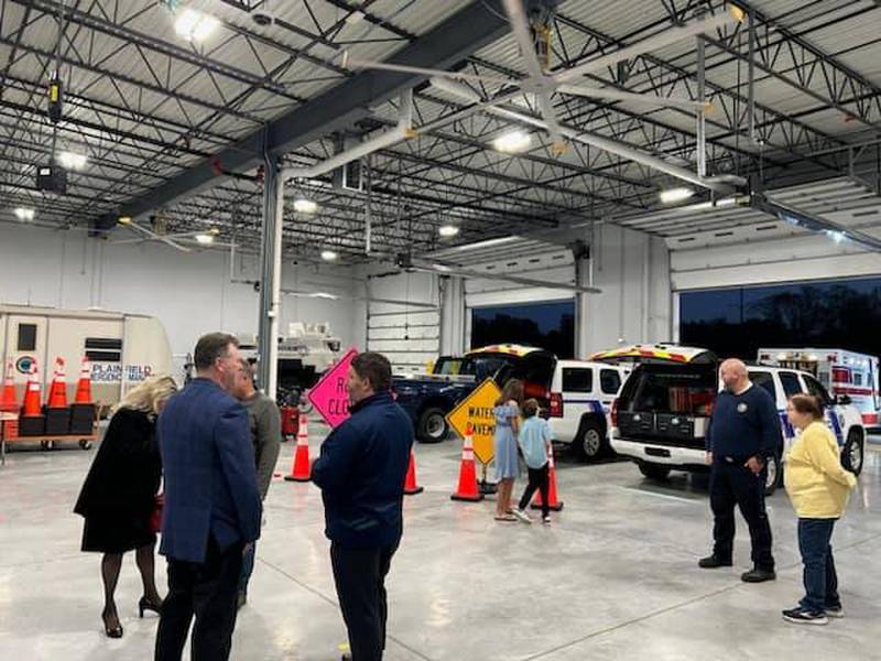Visitors get a look inside the new  John J. Konopek Jr. Plainfield Emergency Management Agency Center, a 15,000-square- foot facility located at 14805 S. Wood Farm Road in Plainfield.