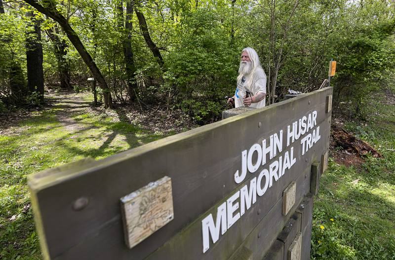 Rick Bartlett, 70, will lead hikers Saturday on Franklin Creek State Park’s John Huser trail to view the latest attraction, a mysterious Indian Head carving.