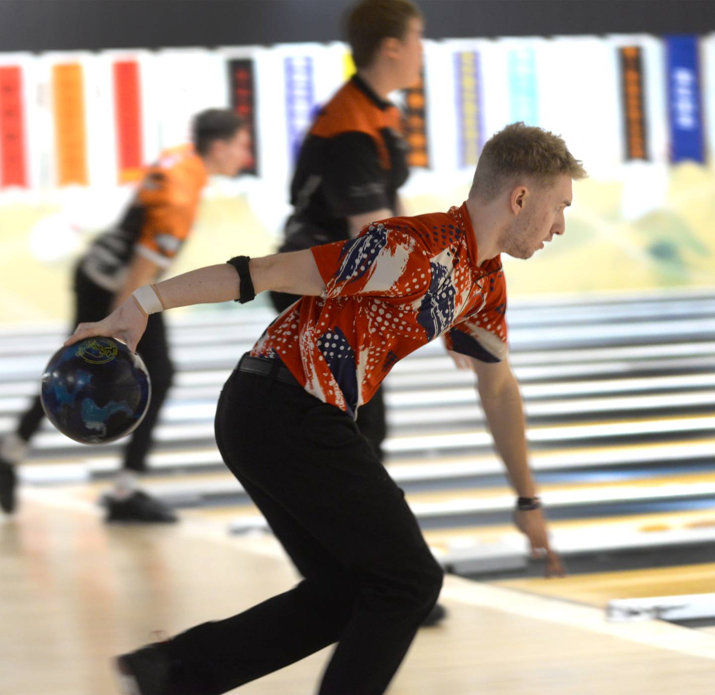 Oregon's Matthew Stahl bowls at the Harlem Regional on Saturday, Jan. 18, 2025 at Forest Hills Lanes in Machesney Park.