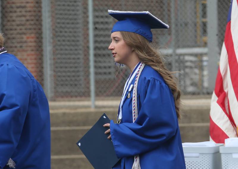 Princeton graduate Grace Eggers, receives her award during the 156th annual Commencement on Saturday, May 17, 2025 at Bryant Field.