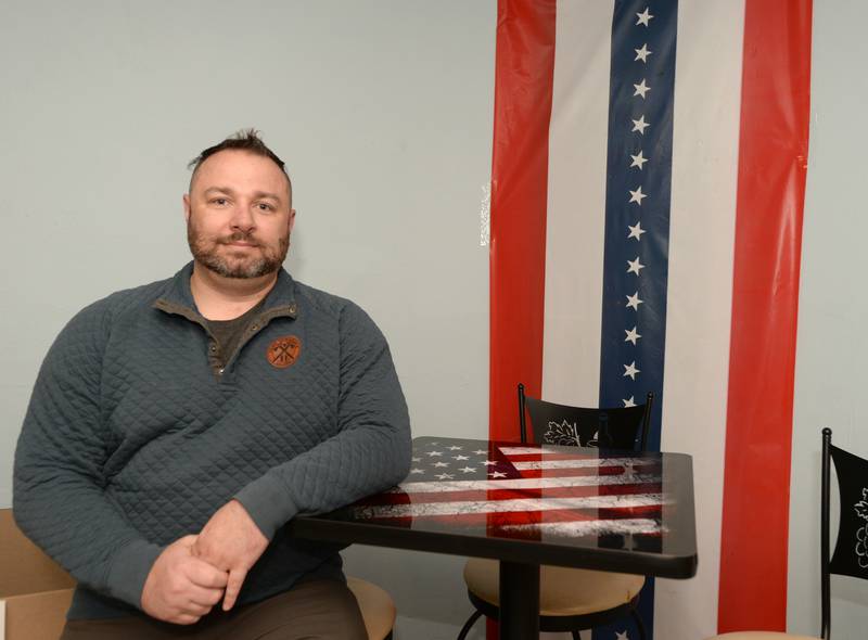 Army Veteran, Jason Wales at the Downers Grove VFW Monday Oct 27, 2025.