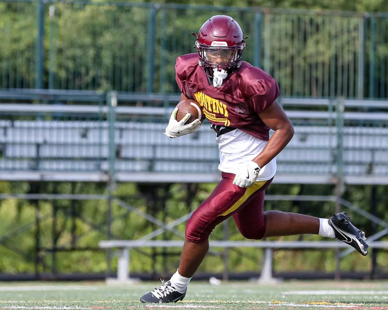 The offense had the upper hand during Montini High School football practice. Aug 22 2024.