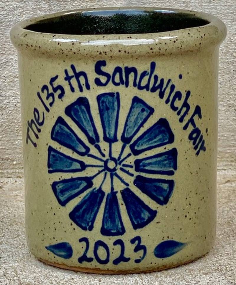 The 2023 Sandwich Fair's custom-made pottery created by the artist Rowe