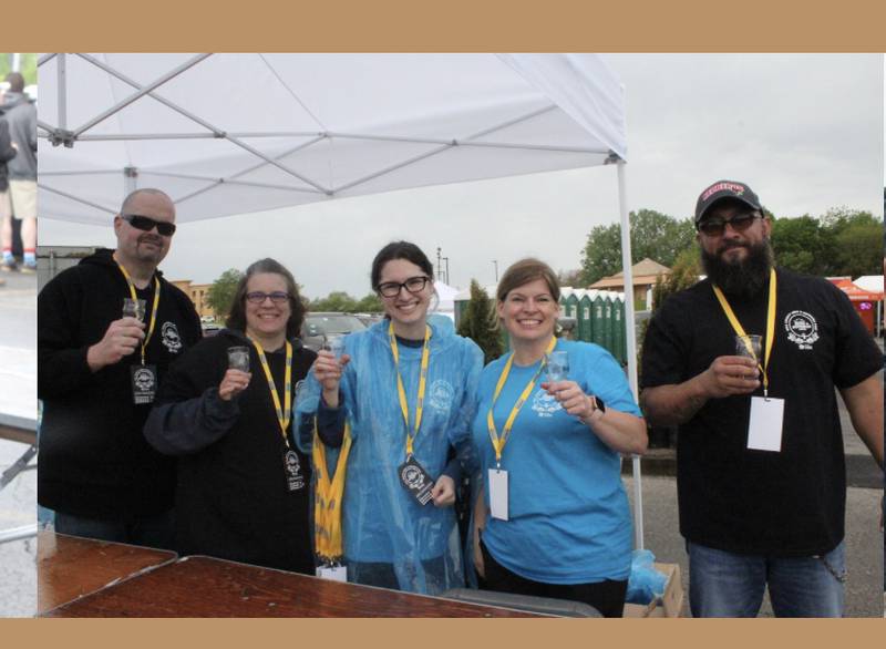 Rebecca Cutrano (second from right) and her family (from left) John Rizzo, Lisa Rizzo, Natalia Cutrano, Rebecca Cutrano and Paul Cutrano had a great time at the first Will County Beer & Bourbon Fest in 2022 to benefit Will County Habitat for Humanity's veterans program. This year's event will be May 20 at Hollywood Casino in Joliet.