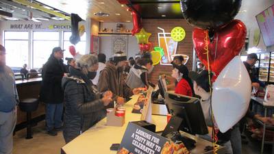 Raising Cane’s opens to lines of customers in Joliet
