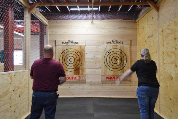 Axe throwing perfect for date nights, family or group outings 