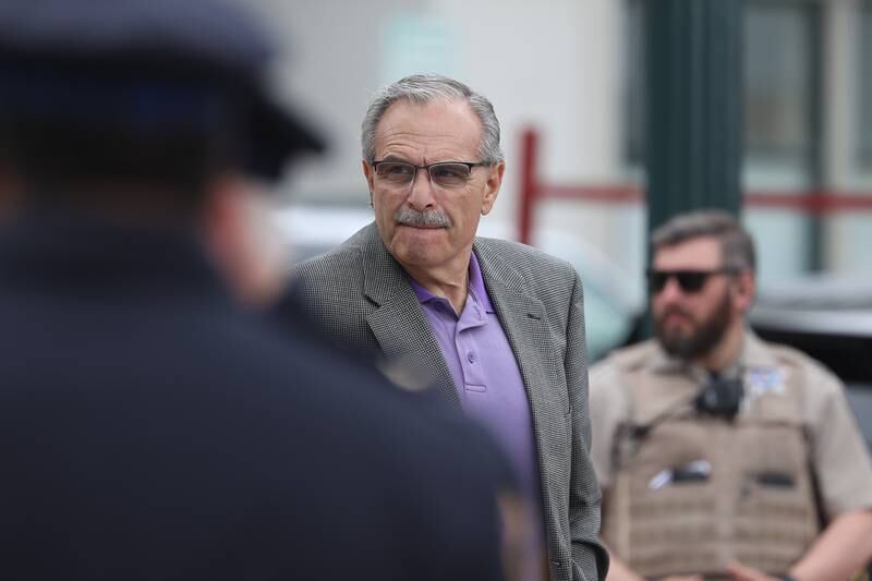 Crest Hill Mayor Raymond Soliman attends the Will County Law Enforcement Memorial ceremony on Thursday, May 9, 2024 in downtown Joliet.