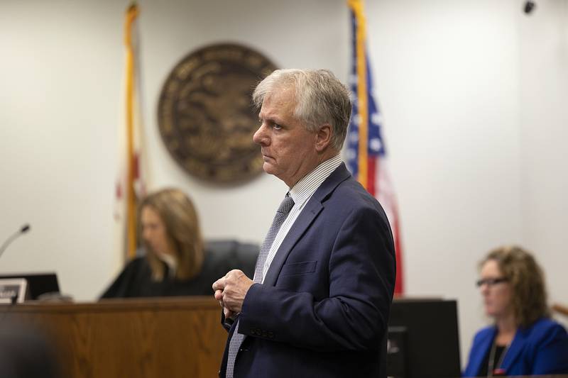 Public Defender Doug Lathe represents David Sosa on Monday, Dec. 2, 2024, in Lee County court. Sosa is charged with murder in the strangulation death of his 16-year-old girlfriend.