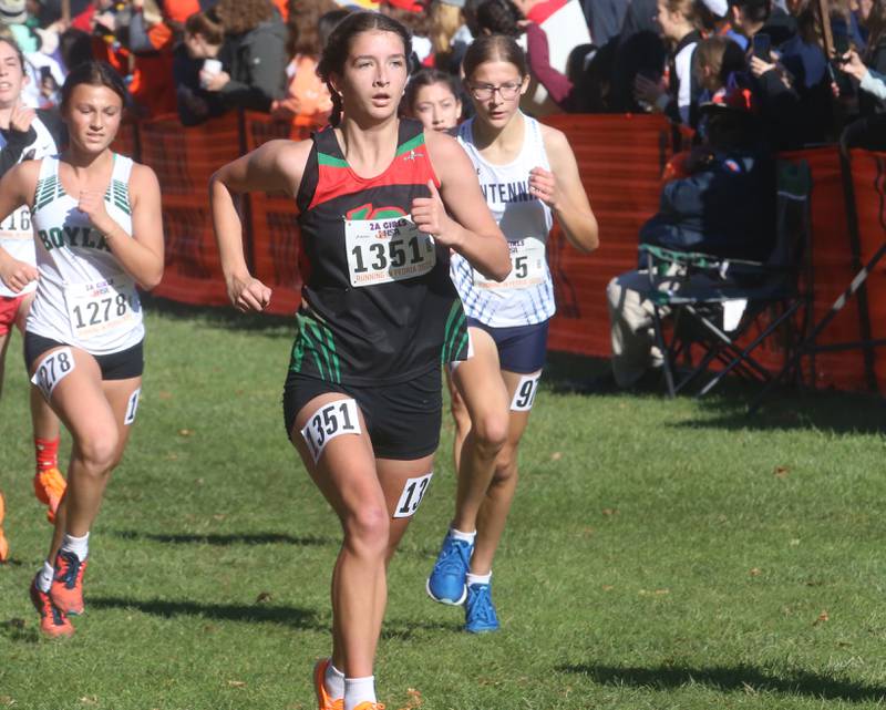 La Salle-Peru's Ashlee Lord competes in the Class 2A State Cross Country race on Saturday, Nov. 4, 2023 at Detweiller Park in Peoria.