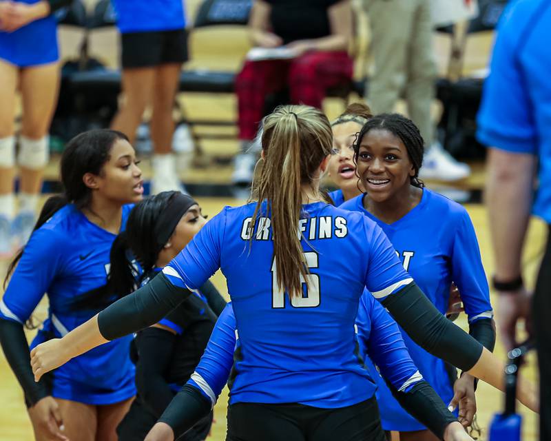 Lincoln Way East celebrates the win over Joliet Catholic Academy.  Sept 18, 202