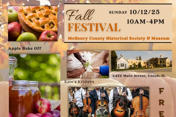 McHenry County Historical Society & Museum’s Fall Festival set for Oct. 12 at Union campus