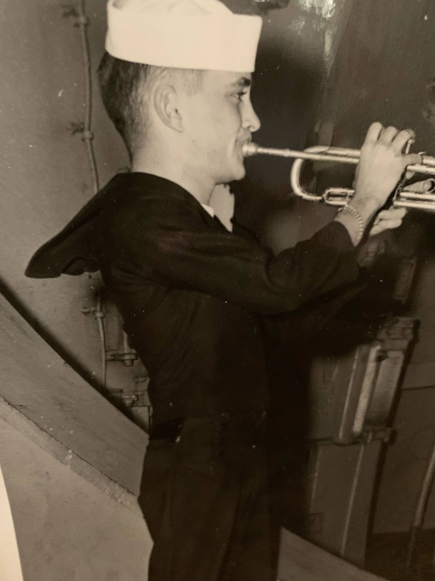 James McElroy of Morris is a proud Navy veteran. He flies a U.S. flag year-round and plays taps on Memorial Day as part of Taps Across America. He also played in one of the Navy unit bands during his service and is currently a member of the Navy Musicians Association.