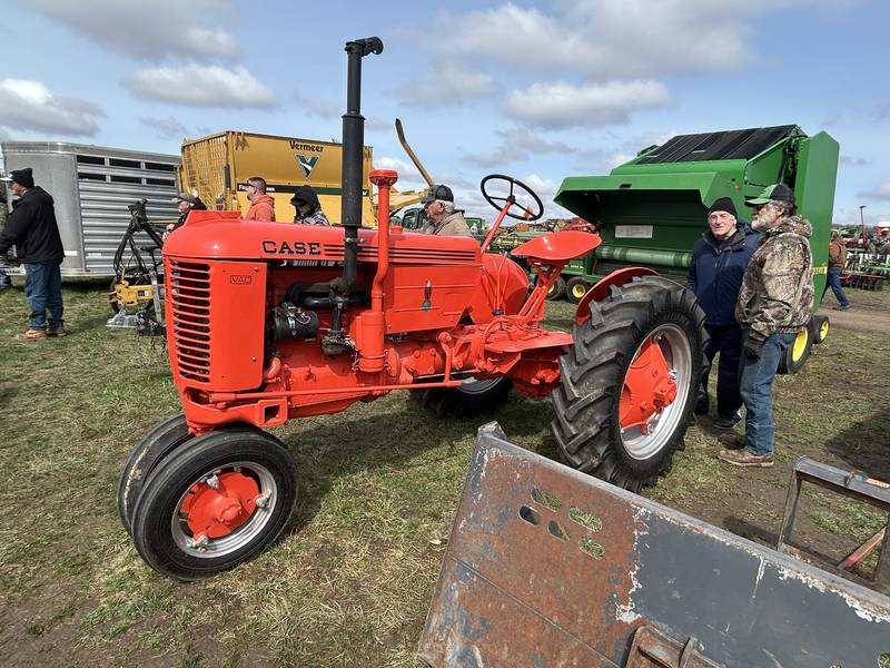 Dave Myers, of Leaf River Farms in Adeline, donated proceeds from the sale of this 1949 Case tractor to the Forreston FFA  on Saturday, April 5, 2025 at the Hazelhurst Spring Consignment Auction. The tractor was restored by Forreston FFA members and won by Dave in a raffle last year.