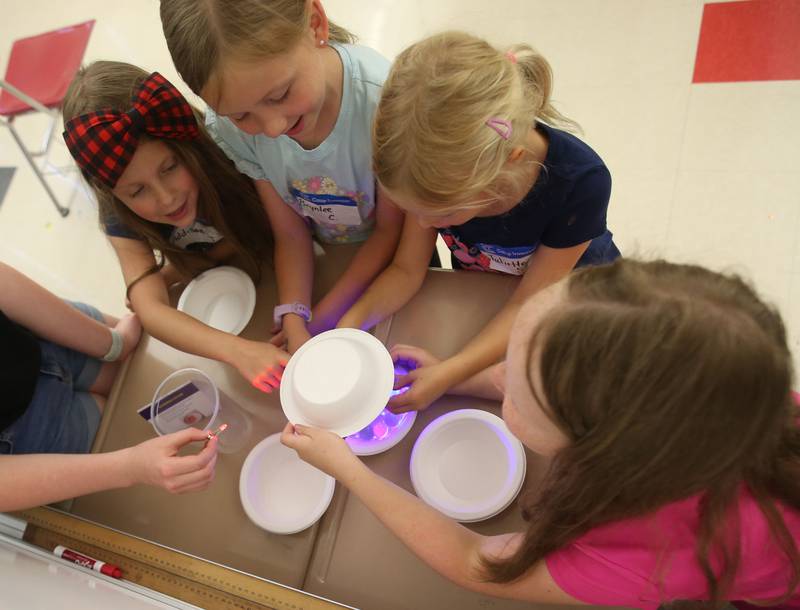 Students perform experments during the Camp Invention on Wednesday, ?June 5, 2024 at Central Intermediate School in Ottawa. For over 30 years, the National Inventors Hall of Fame has inspired millions of chldren through it's flagship summer program. The weeklong program is led by qualified local educators in the Ottawa area along with local high schoolers volunteering. The camp is for students from kindergarten through sixth grades. Donations were made possible from Covia, US Silica, CAVIC, Financial Plus, Pilkington and community members. With the help of donations,  A total of 74 students were able to participate in this years camp.
