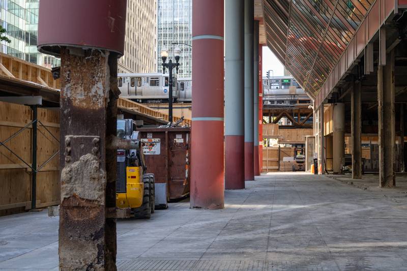 Renovations begin at the James R. Thompson Center.