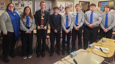 Princeton High JV Scholastic Bowl Team wins tournament trophy