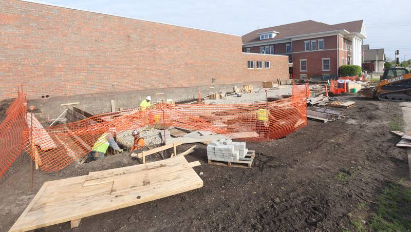 Workers with Ringland-Johnson Construction build an addition to the Princeton Fire Department on Wednesday, April 29, 2026 in Princeton. Princeton Fire Department will add new sleeping quarters adjacent to the fire trucks, creating more space and improving efficiency for crew members. The expansion comes after space concerns were raised to the Princeton City Council last June, marking the first major update to the station since 1978, with completion expected by early fall.