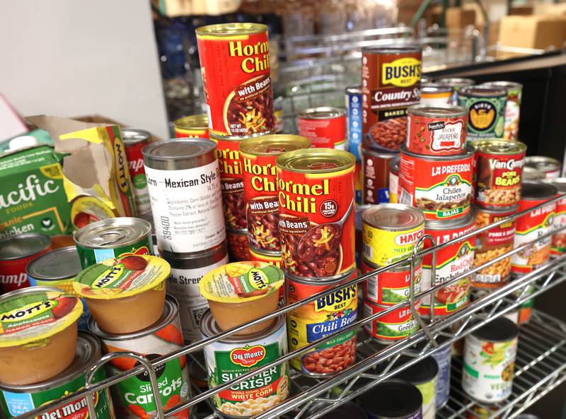 Rooted for Good shelves are stocked Thursday, Oct. 30, 2025, in DeKalb as the food pantry prepares for the potential impact of SNAP benefits being cut off due to the government shut down and the large influx of new patrons it may bring.