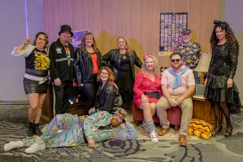 Revelers celebrate an earlier era at the McHenry Area Chamber's 2024 Gala, "Boombox Ball: A Totally Tubular '80s Party," on Jan. 27.