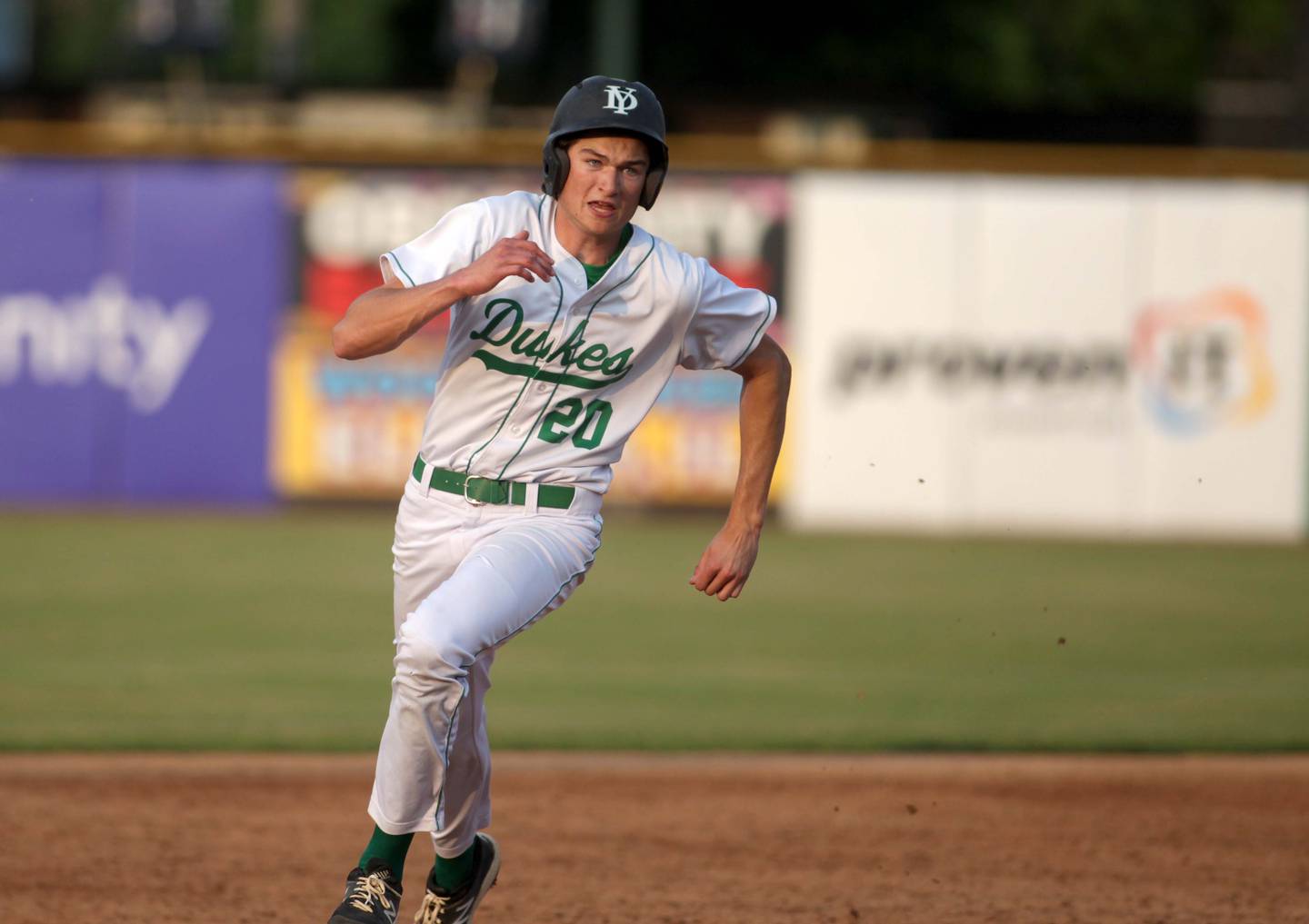 York’s Ryan Turner heads to third base on his way to a run during the Class 4A Kane County Supersectional against Hononegah at Northwestern Medicine Field in Geneva on Monday, June 5, 2023.