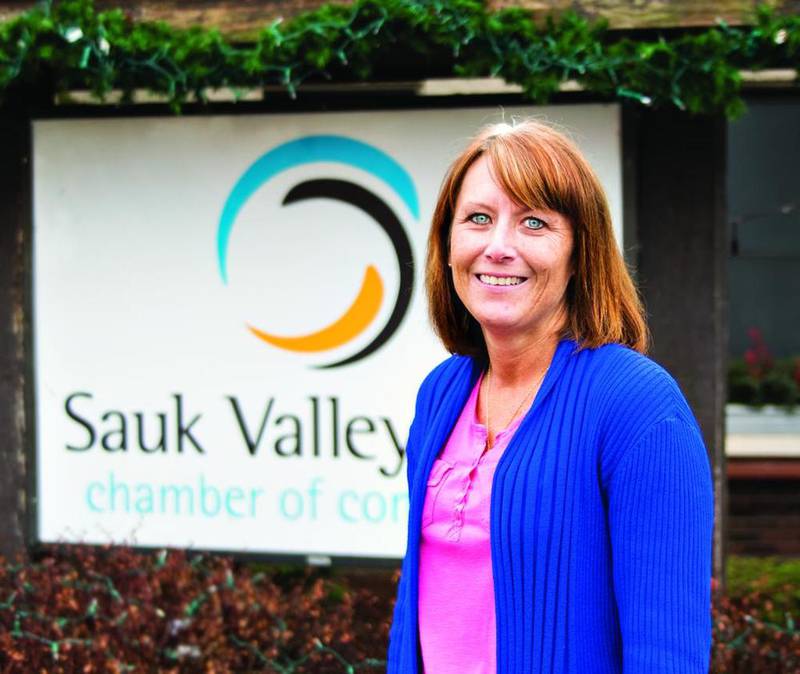 Kris Noble of the Sauk Valley Area Chamber of Commerce in Sterling.