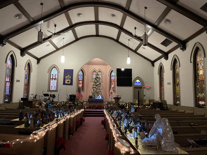 Oswego's Church of the Good Shepherd mounted its 20th annual nativity display on Friday, Dec. 6, 2024, at 5 W. Washington St., during the Oswego Christmas Walk. There were 50 sets present.