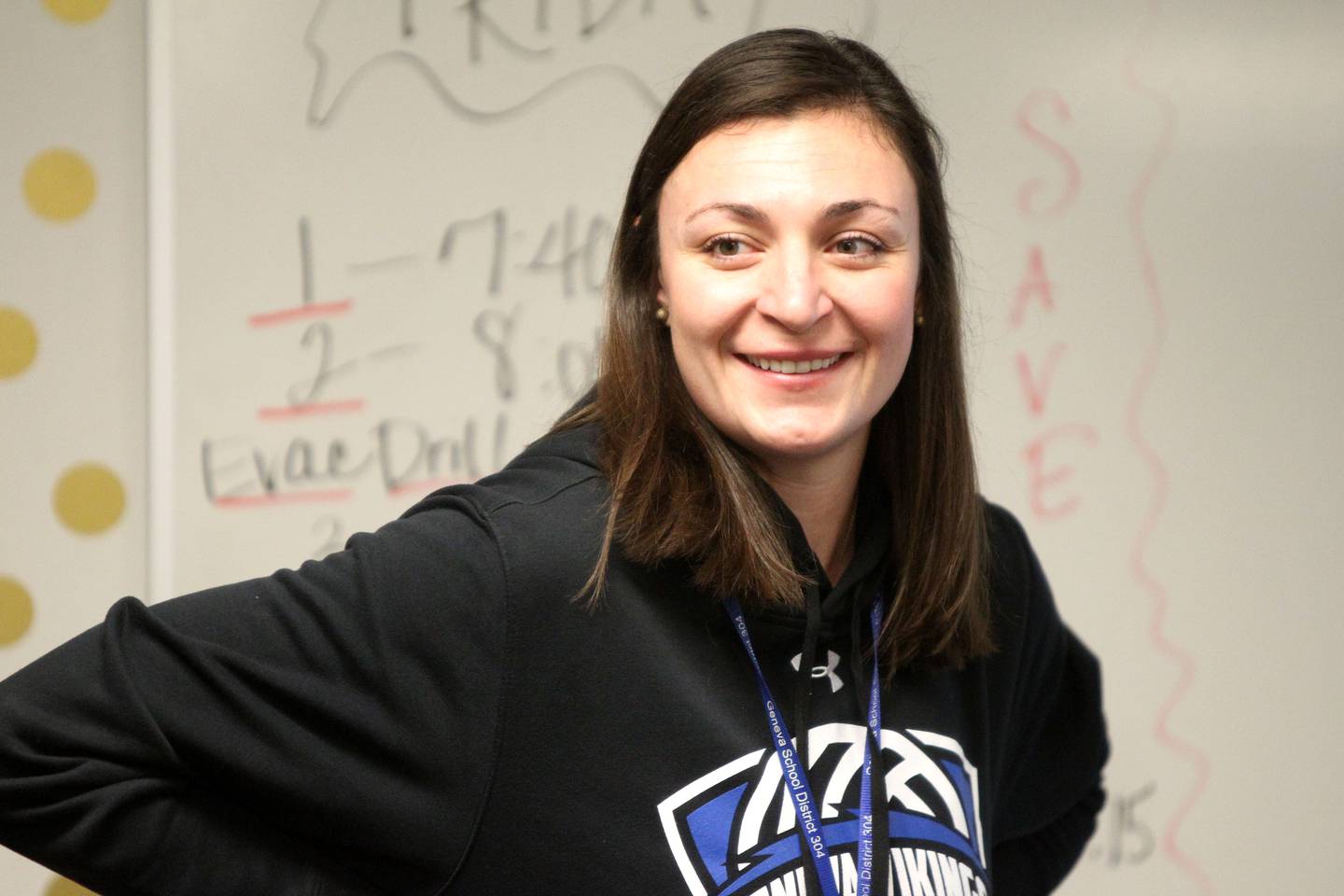 Geneva High School teacher Lauren Kosecki is a Geneva High School graduate and the girls and boys volleyball head coach at the school.