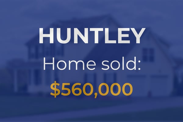 Sale closed in Huntley: $560,000 for a single-family home