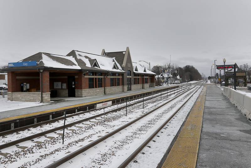 The Metra station in Cary on Thursday, Feb. 3, 2022. Crystal Lake and Cary are in the considering purchases their downtown stations after Union Pacific decided to sell this station and other commuter stations.