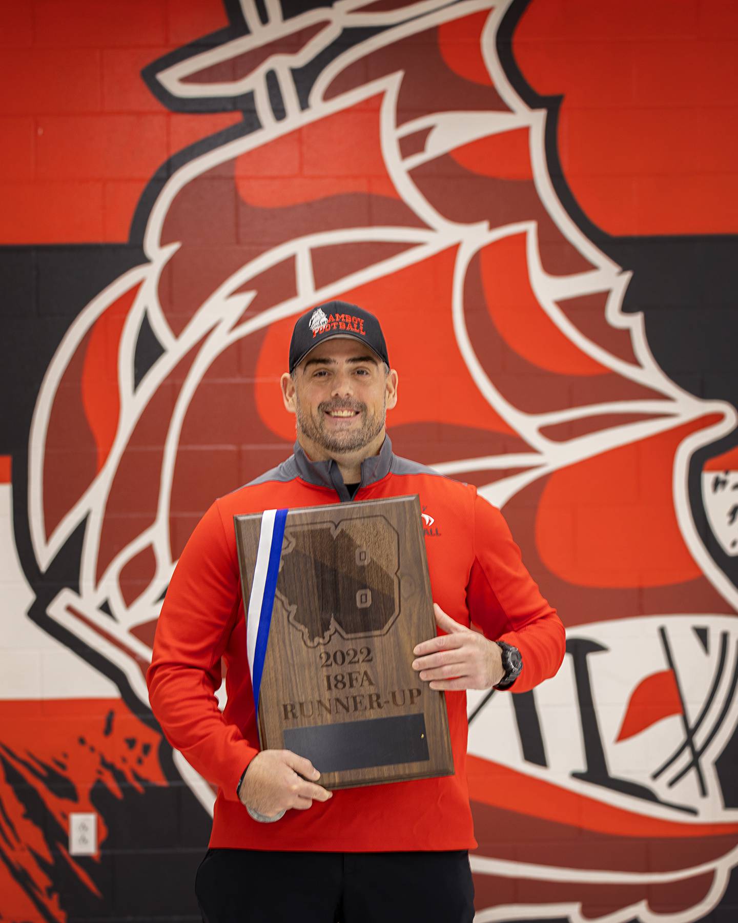 Amboy coach Scott Payne led his Clipper team to a second place 8-man football finish this year.