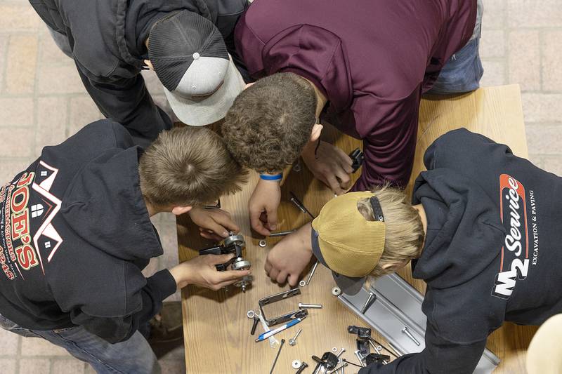 With identical parts and divided into groups, the students get to work building a car made out of pieces manufactured at SVCC. The teams then race their designs against one another.