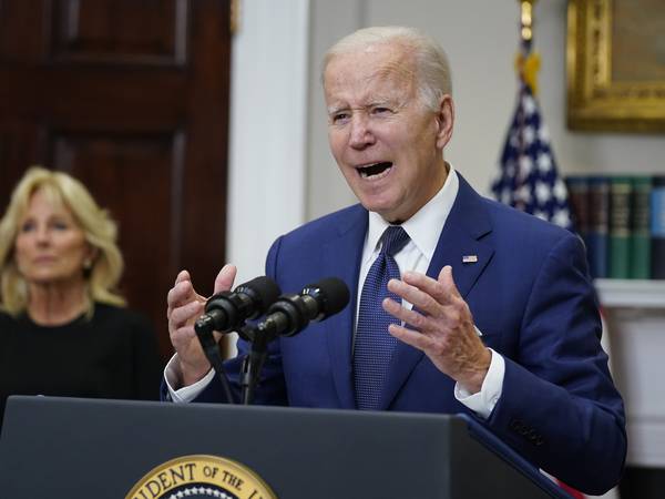 Biden asks “When in God’s name are we going to stand up to the gun lobby?” after Texas school shooting