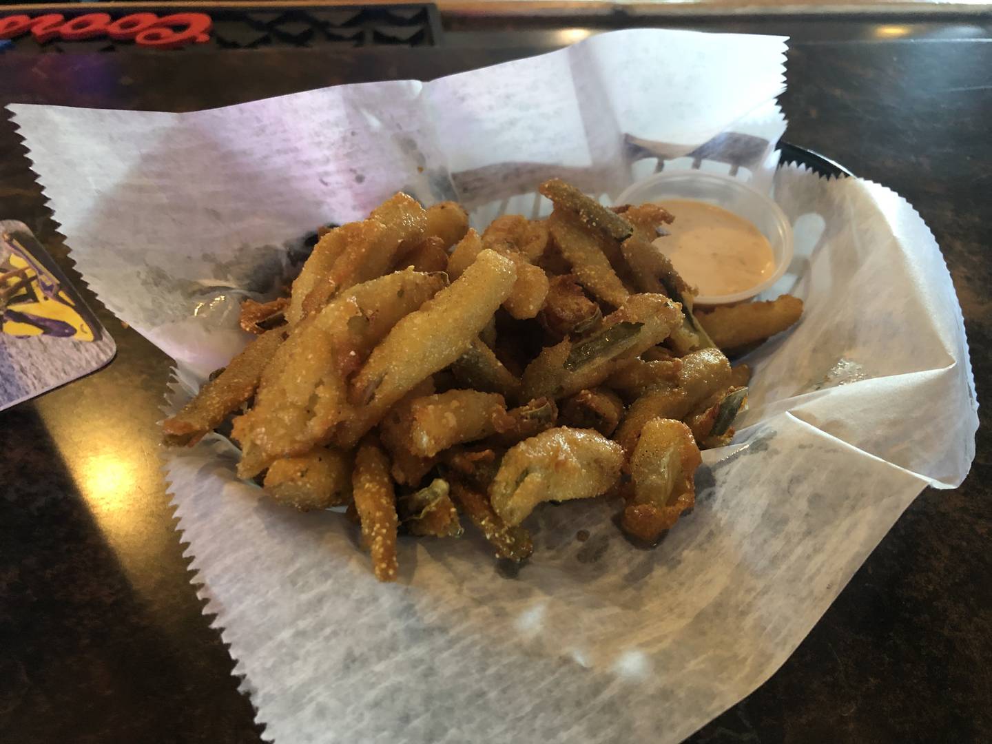 Hoops Bar and Grill in Hebron offers French cut fried pickles for a new and tasty take on the bar food favorite.
